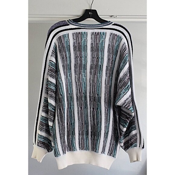 Vintage St Croix for I Magnin - Coogi Style textured pullover, Small Oversized - Picture 3 of 8